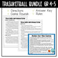 Trashketball Math Games Bundle Grades 4-5