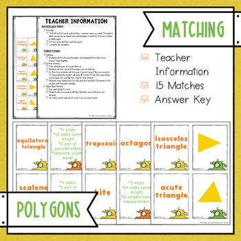 Polygons Matching Cards