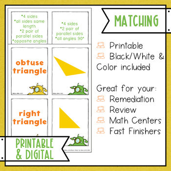 Polygons Matching Cards