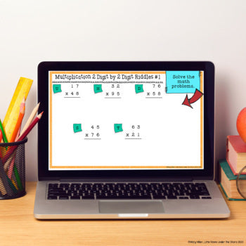 Multi-Digit Multiplication Math Riddles - 2 digit x 2 digit