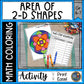 Area of 2D Shapes Math Coloring Page