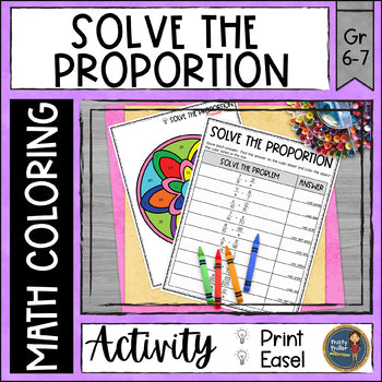 Solve the Proportions Math Coloring Page