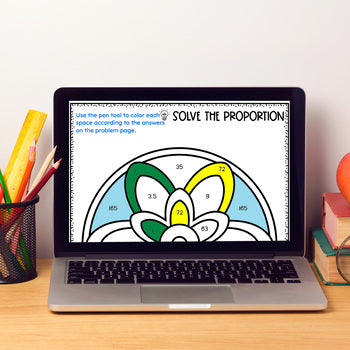 Solve the Proportions Math Coloring Page