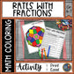 Rates with Fractions Math Coloring Page