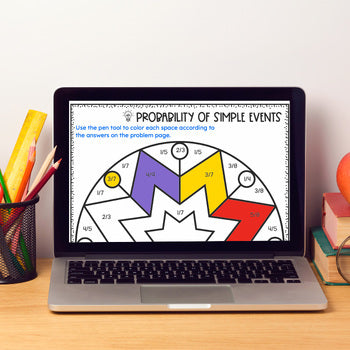Probability of Simple Events Math Coloring Page