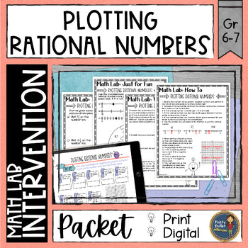 Plotting Rational Numbers Math Activities Lab - Math Intervention - Sub Plan