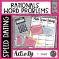 Operations with Rationals Word Problems Math Speed Dating - Task Cards